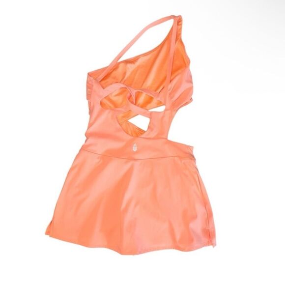Free People One-Shoulder Dress in Peach NWT LARGE - Picture 4 of 4